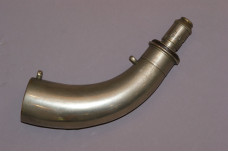 A 19th Century Nickel Silver Plated Horn Shaped Powder Flask