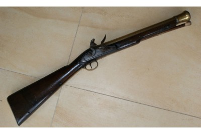 English Brass Barreled Flintlock Blunderbuss by Jover of London.