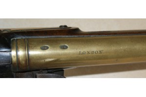 English Brass Barreled Flintlock Blunderbuss by Jover of London.