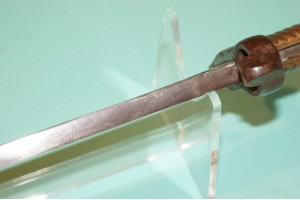 M1842 Pattern French Yataghan Bayonet with Very Rare Original Buff Leather Belt