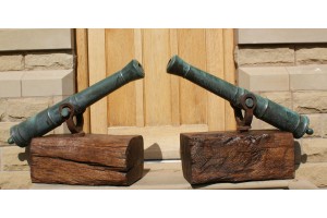 A Fine Pair of Georgian Bronze Naval Swivel Cannon