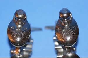 A Fine Pair of French Flintlock Sporting Gun Locks with Gold Makers Stamp 