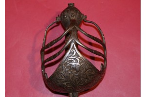 A  Very Nice 17th Century Mortuary-hilted Broadsword of the type used during the English Civil War. 