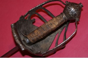 A  Very Nice 17th Century Mortuary-hilted Broadsword of the type used during the English Civil War. 