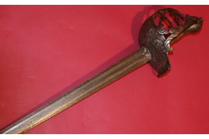 A  Very Nice 17th Century Mortuary-hilted Broadsword of the type used during the English Civil War. 