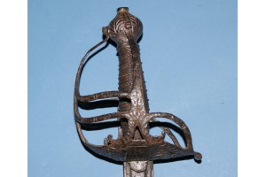 17th Century English Mortuary-hilted Backsword