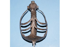 17th Century English Mortuary-hilted Backsword