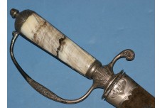 18th Century Silver Mounted English Hunting Hanger