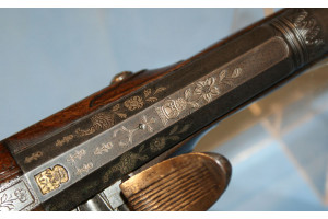 A Stunning Mid 18th Century  Silver Mounted Catalan Miqulet Locked Holster Pistol by JOAN DEOP.